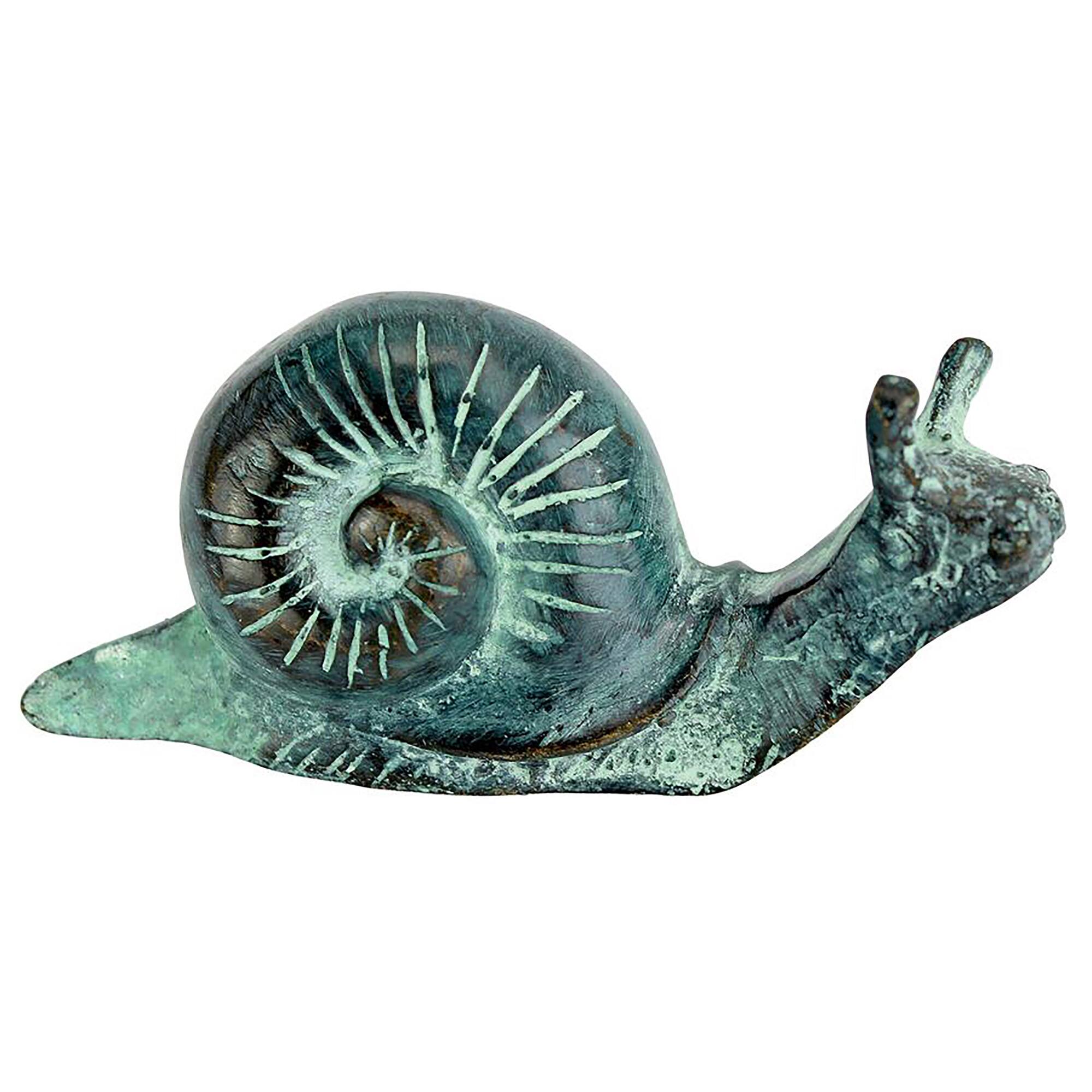 Design Toscano 5" Cast Bronze Land Snail Garden Statue